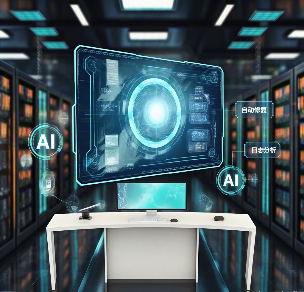 宽敞明亮的办公空间,现代化装修风格,员工在开放式工作区域协作,墙上显示公司标识